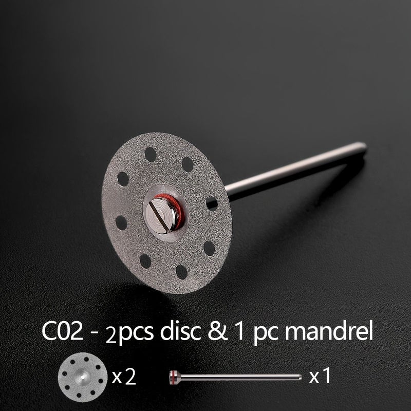 Technician Ultra Thin Double Sided Diamond Sandpaper Sheet Grinding Polishing Shaping Mandrel 2 Pieces With 1 Clamping Needle For Jewelry Jade Grinder C19 - Image 4