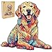 WOODBESTS Wooden Puzzles for Adults Loyal Golden Retriever Dog Wooden Jigsaw Puzzle Unique Animal Wood Puzzles Adult Xmas Gifts for Puzzle Lovers100 Pcs S 94x89 - Image 2