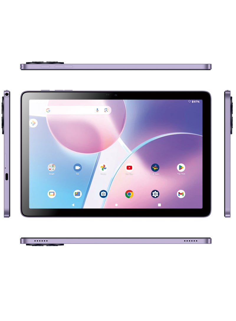C idea CM8800 Plus 10.1-inch Android 13.0 Smart Tablet PC with Wireless Bluetooth Mouse and Keyboard 800x1280 IPS Display 5G Dual SIM Wifi GPS Bluetooth Kids Tab -Purple - Image 2
