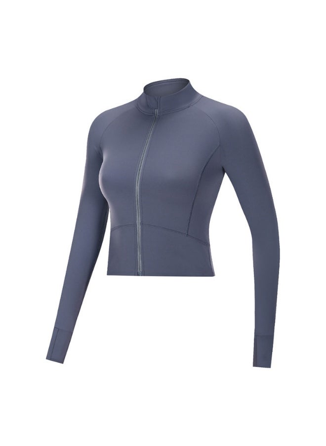 Alo Yoga alo Sport Coat Women's tight yoga wear quick-drying long-sleeved top Zipper cardigan Running fitness jacket  - Image 3