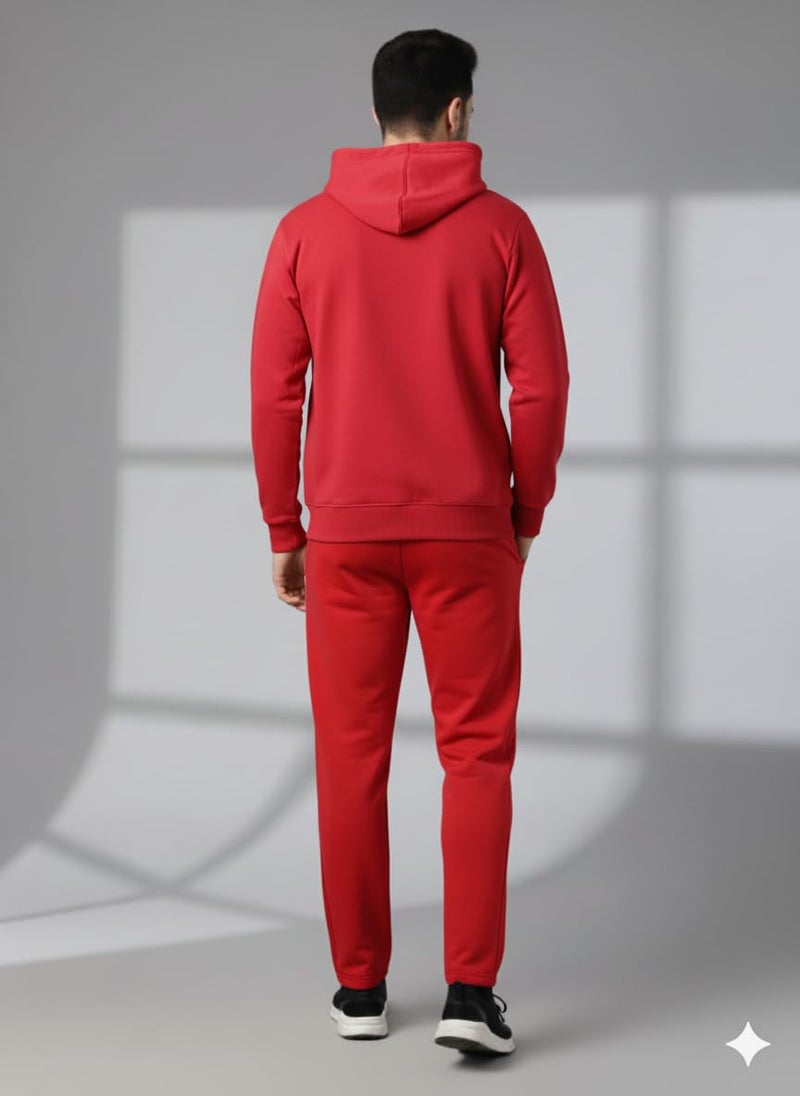 Mack Jonney Solid Track Suit for men | Co-ord Set | Warm Fleece Tracksuit Set | Full Sleeve Hoodie-M4922 - Image 5