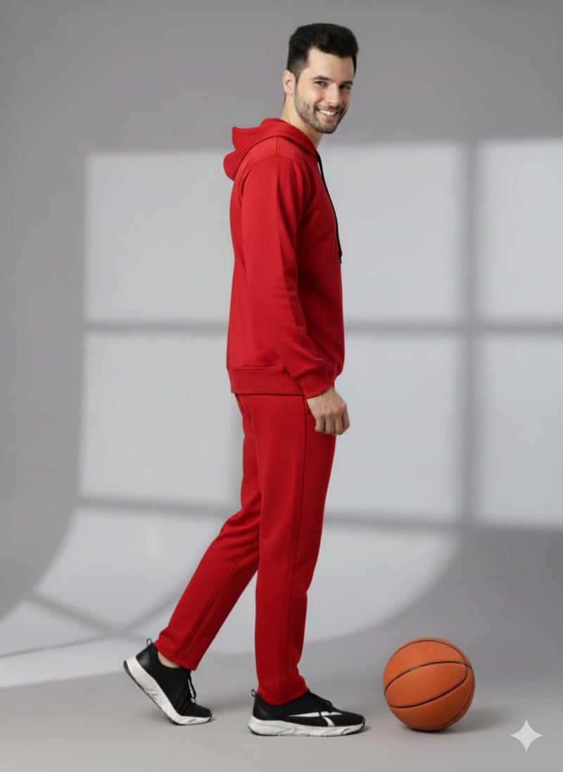 Mack Jonney Solid Track Suit for men | Co-ord Set | Warm Fleece Tracksuit Set | Full Sleeve Hoodie-M4922 - Image 3