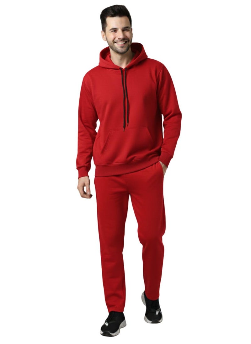 Mack Jonney Solid Track Suit for men | Co-ord Set | Warm Fleece Tracksuit Set | Full Sleeve Hoodie-M4922 - Image 1