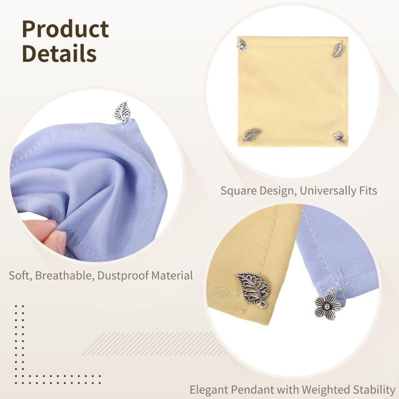 Set of 4 Wine Glass Covers 3.9 Inch Outdoor Drink Protection Dust Guard - Image 4