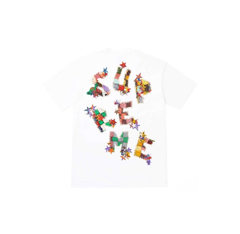 SUPREME 26FW New Trendy SUP American Retro Letter Print All-Match Short Sleeve T-Shirt - Image 1