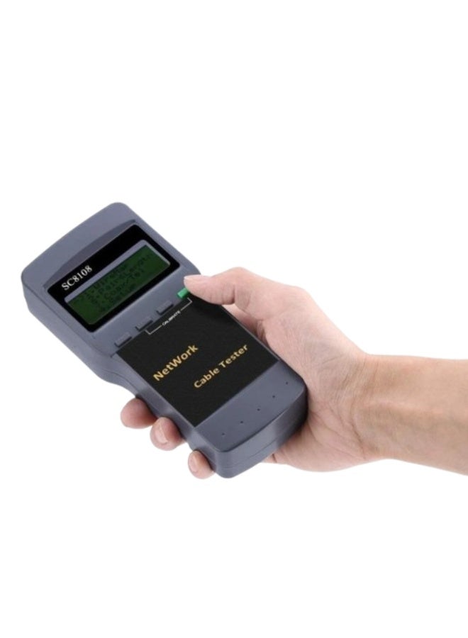 جهاز اختبار كابل الشبكة SC8108 CAT5 CAT6 RJ45 أداة اختبار كابل LAN والهاتف مع محول خريطة الأسلاك - Image 4