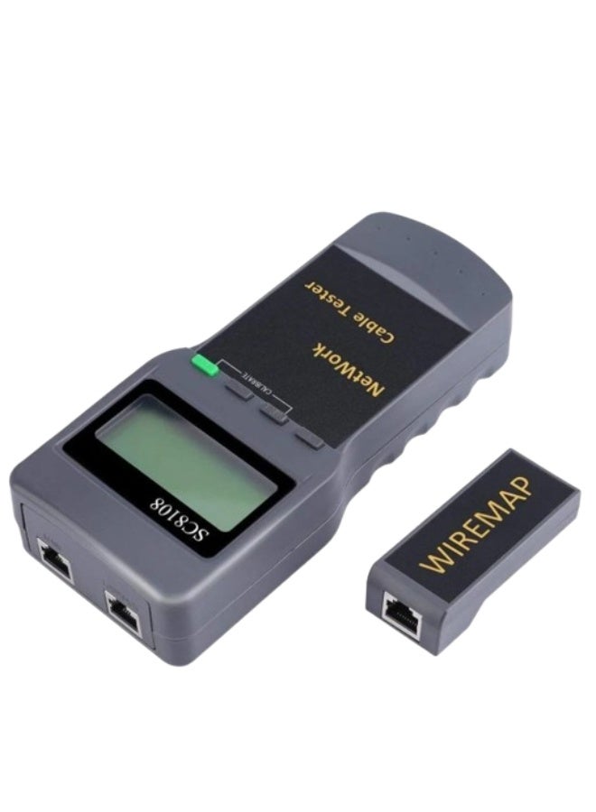 جهاز اختبار كابل الشبكة SC8108 CAT5 CAT6 RJ45 أداة اختبار كابل LAN والهاتف مع محول خريطة الأسلاك - Image 5