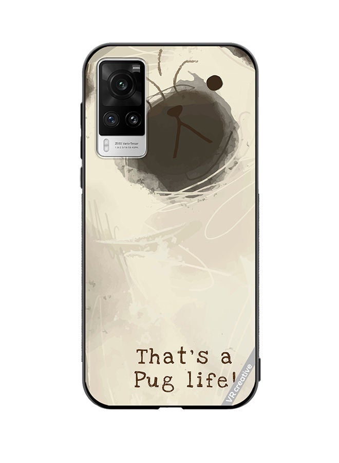 VR CREATIVE Protective Case Cover For Vivo X60 Pro Pug Life 1  Design Multicolour - Image 1