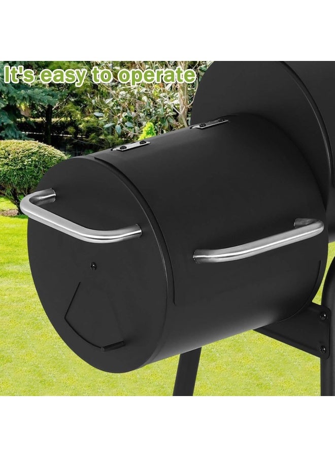 MOMENT شواية فحم مع مدخن جانبي، سطح طهي، شواية باربكيو خارجية مع طاولة جانبية للحديقة، الفناء والحفلات - Image 5