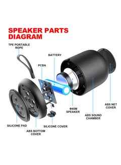 Generic Mini Bluetooth Speaker with Long Battery Life & IPX4 Waterproof Rating - Portable 45MM HD Speaker with Silicone Sling  - Image 3