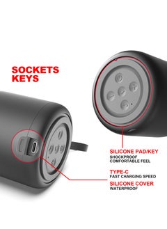 Generic Mini Bluetooth Speaker with Long Battery Life & IPX4 Waterproof Rating - Portable 45MM HD Speaker with Silicone Sling  - Image 4