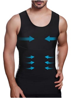 Men Compression Shirt Slimming Body Shaper Vest Tummy Control Shapewear Abdomen Undershirt, Black-L - pzsku/Z496C6082653A2C34CA4AZ/45/_/1702953332/bc57dacd-5bfc-4fdc-8dca-3a4cdba3e4be