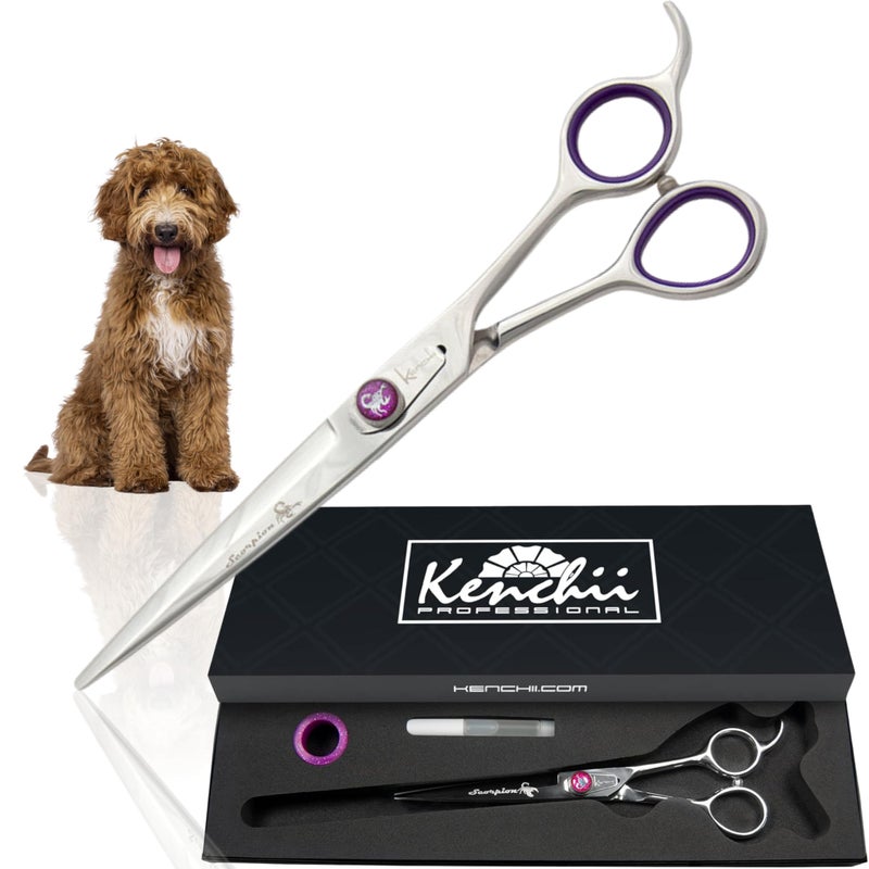 Kenchii Scorpion Dog Grooming Scissors 7 Inch Straight Shears Dog Scissors for Grooming Professional Pet Grooming Scissors Heavy Duty Durable and Sharp - Image 3