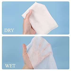 NEOBABY Ultra Soft Non Woven Disposable Face Cleaning Cloth, Durable for Cleansing, Facial, Makeup Removal, Multipurpose Hanky Dry Wipe Tissue Napkin Pack of 200 Sheets - Image 3