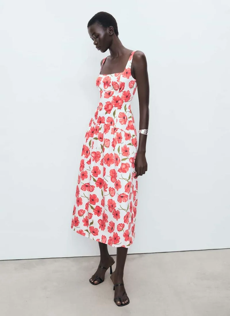 مانجو Flared Cotton Dress