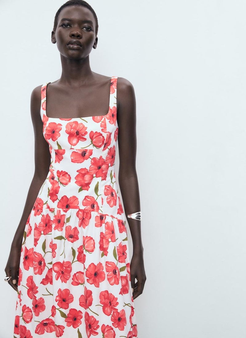 MANGO Flared Cotton Dress  - Image 5