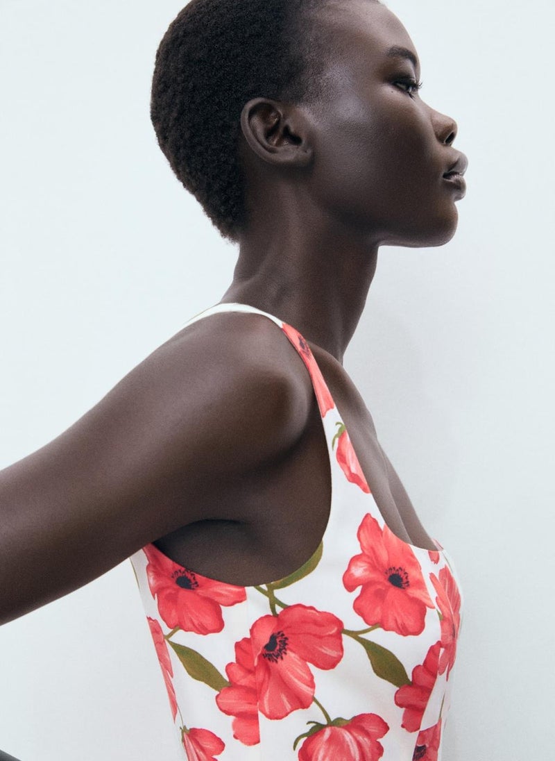 MANGO Flared Cotton Dress  - Image 3