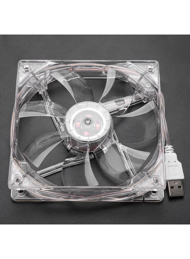 Loquat 12cm USB LED Transparent Colorful Light Cooling Fan PC Computer CPU Cooling Fan  - Image 4