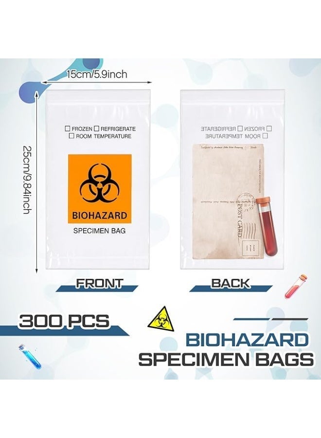 Protect Bio hazard Specimen Bag 6inch x 9inchZip Lock  With Rear Pocket 100 Pcs/pack,Sample Transportation,Storage of Lab Items,Sample Organization. - Image 3