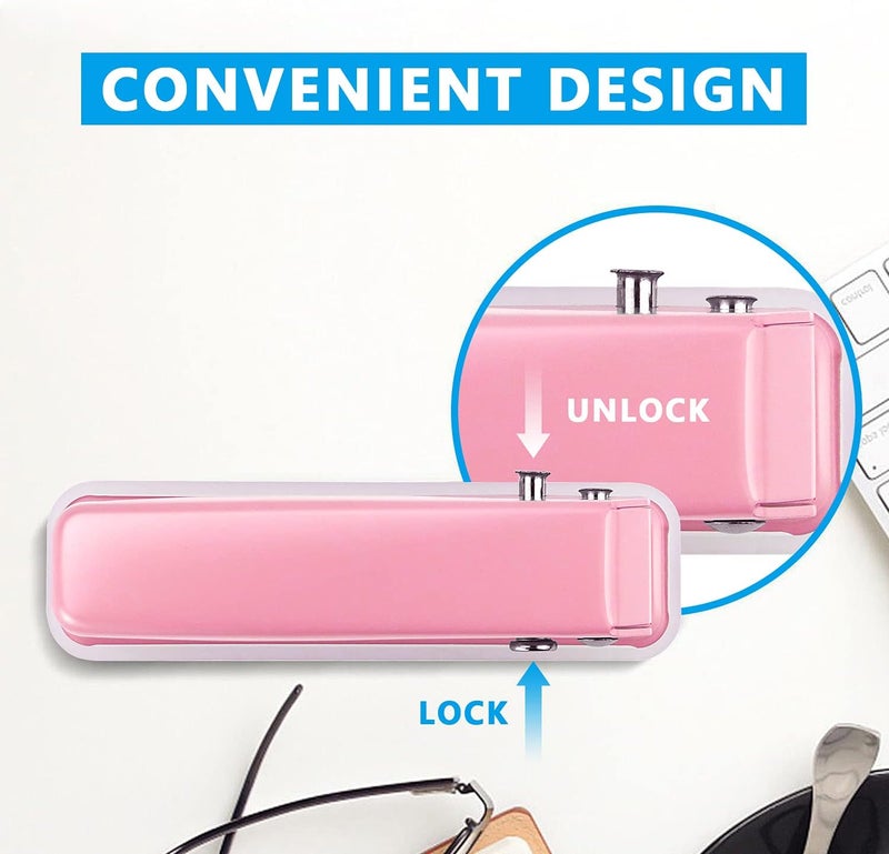Hutou Single Hole Puncher Handheld 1/4 Inches Hole Punch, 20 Sheet Paper Punch Capacity Metal Hole Puncher with Skid-Resistant Base for Paper, Chipboard, Art Project, Pink - Image 4