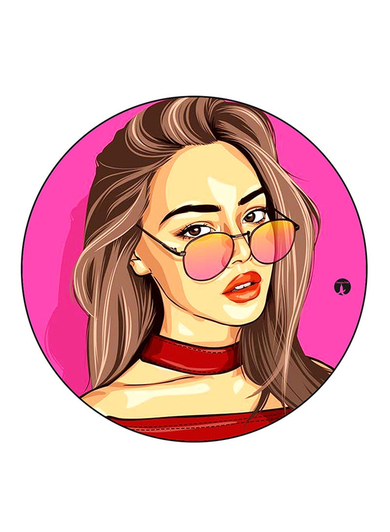 RKN A Woman Printed Mouse Pad Multicolour