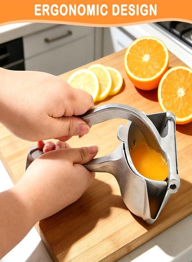 WeiLingBo Aluminum Alloy Fresh Fruit Juice Extractor,Hand Juicer Squeezer Lemon Juicer Manual Hand Press with Ergonomic Grip For Orange Citrus Lime Grapefruit With 4filt er bag(Silver,Size:20 * 12 * 10cm) - Image 3