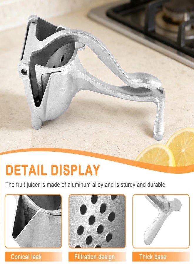 WeiLingBo Aluminum Alloy Fresh Fruit Juice Extractor,Hand Juicer Squeezer Lemon Juicer Manual Hand Press with Ergonomic Grip For Orange Citrus Lime Grapefruit With 4filt er bag(Silver,Size:20 * 12 * 10cm) - Image 5