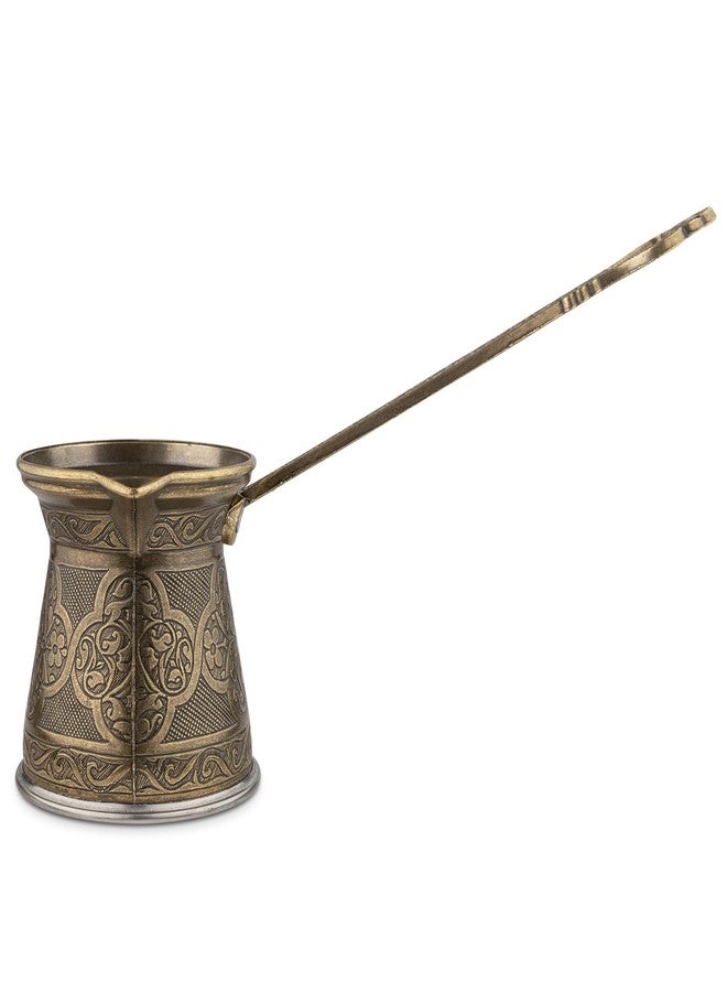Alisveristime Authentic Turkish Coffee Pot, Handmade Cezve/Ibrik, 2.75-Inch Width, 2.75-Inch Height - 6.76 Ounce Enhance Your Coffee Experience Now! (2 Cup) (Antique Green) - Image 1