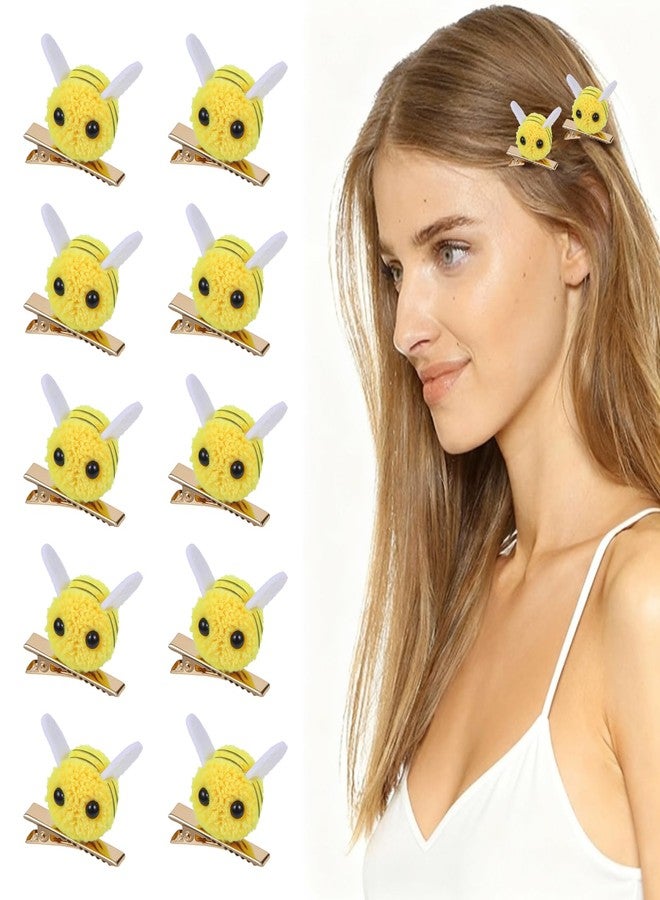 DOPENSPI 10 PCS Bee Hair Clips, Felt Bee Hairpins Spring Themed Alligator Clip Women Bangs Clips BumbleBee Hairs Barrette Cute Hair Accessories for Women Girls - Image 1