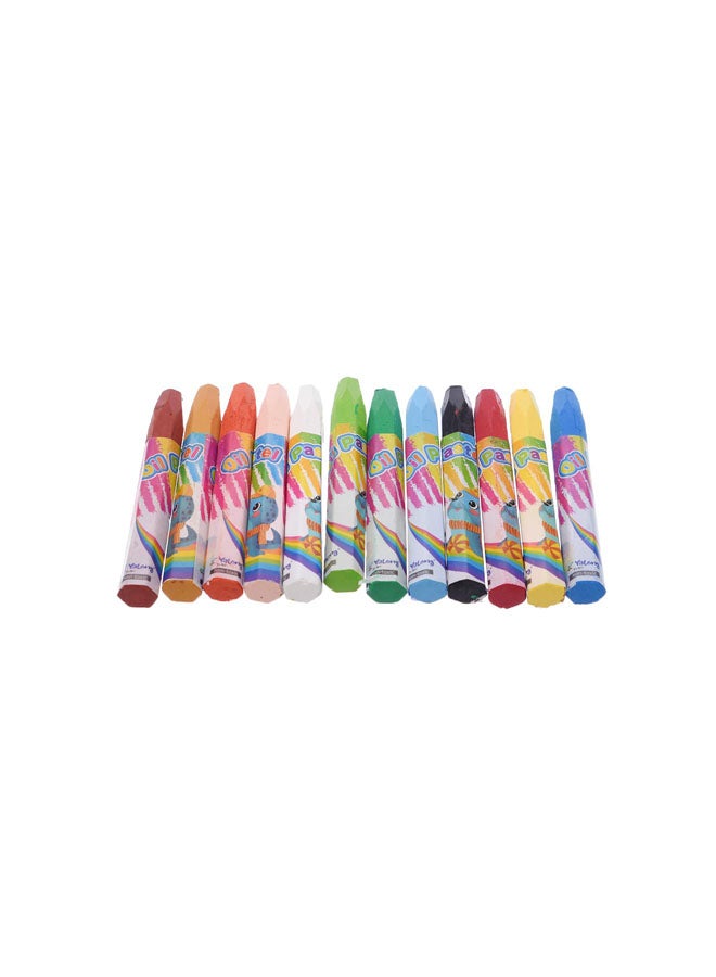 Yalong YL-11_YL2023 Set Of 12 Pieces Of Oil Pastel Colours With Durable Material, Suitable For School And Home