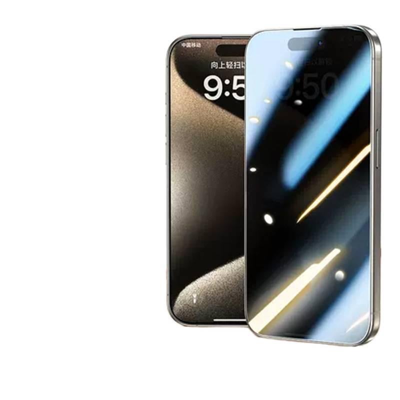 غطاء هاتف، شفاف، Glass، حماية الشاشة من النظر، لـ iPhone 15 / 15 Plus / 15 Pro / 15 Pro Max للعائلة أثناء التنقل للاستخدام المتكرر - Image 2