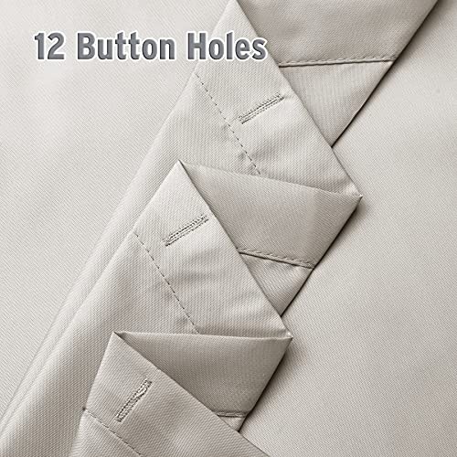 Titanker Fabric Shower Curtain Liner Washable, 70 x 72 Inches, Khaki Shower Liner Fabric with 2 Magnets, Waterproof Bathroom Shower Liner Soft Lightweight Polyester, Khaki - Image 5