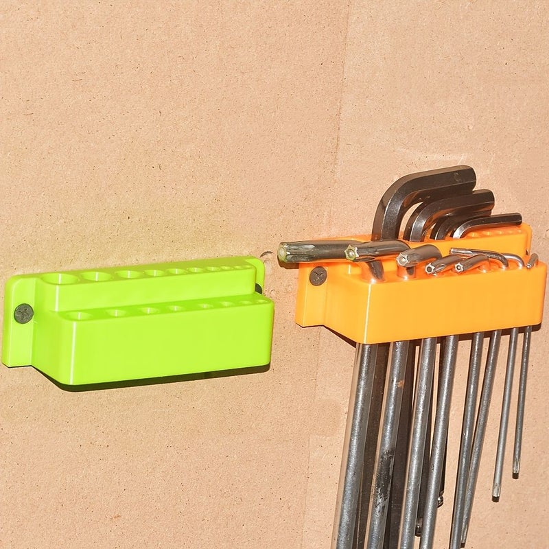 Black 18 Hole Hex Key And Torx Star Wrench Holder 3D Printed Plastic Wall Mount Tool Organizer Rack For Garage Storage - Image 1