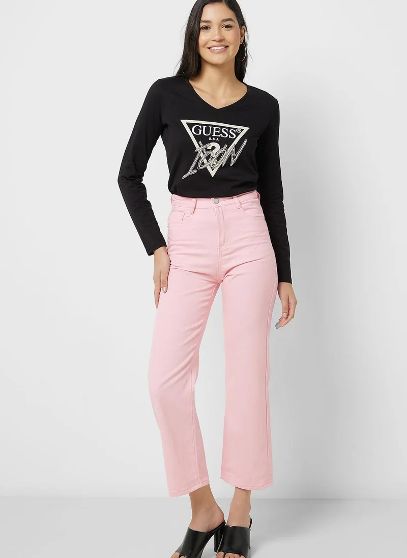 GUESS Graphic V-Neck T-Shirt