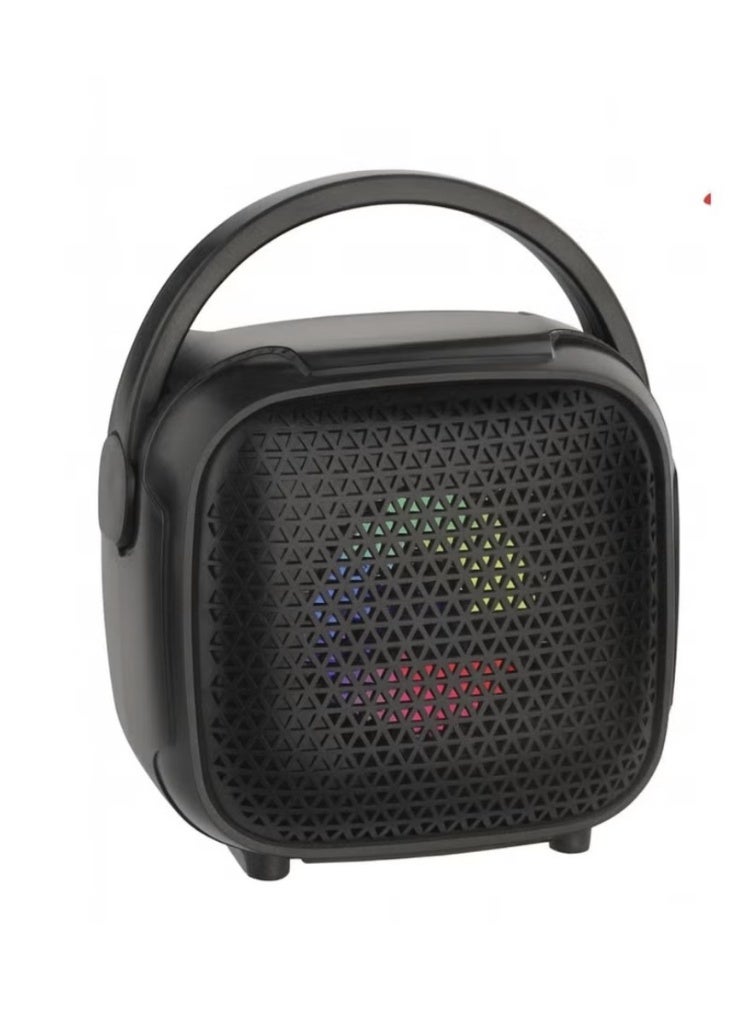singe Portable Bluetooth Speaker 3” Super Bass | 800 mAh Rechargeable Speaker with RGB Lights | Carry Handle, 8W Output, Volume Control, FM Radio & Bluetooth Connectivity | HD Sound for Indoor & Outdoor Use - Image 1