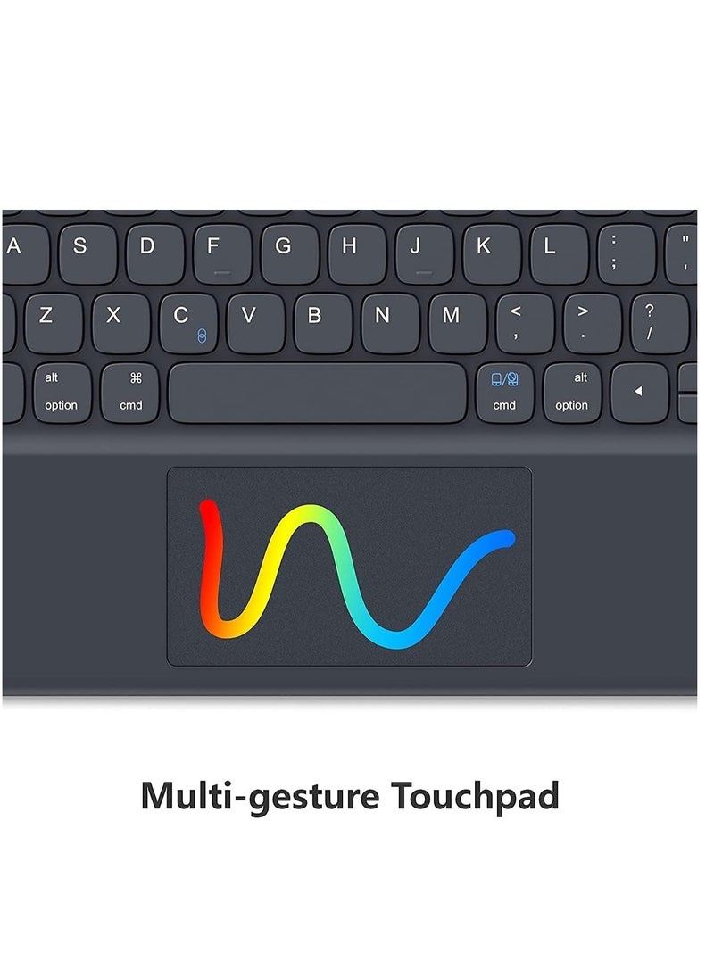 ELTRAZONE Galaxy Tab S8 Keyboard Case, Touchpad with S Pen Slot, for Samsung Galaxy Tab S8 / S7 11 inch, Rechargeable & Detachable BT Keyboard, PU Slim Cover  - Image 2