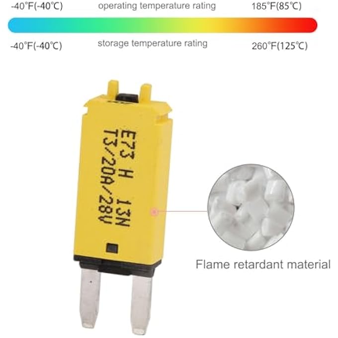 rayihni 28V Dc Manual Reset Mini Atm Blade Style Circuit Breakers Footprint Circuit Protector 5A 6A 75A 10A 15A 20A 25A 30A8Pcs - Image 3