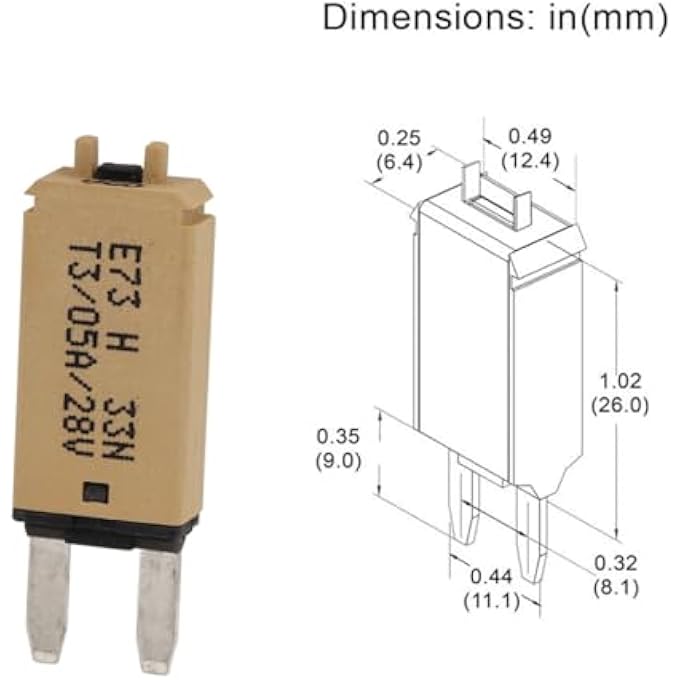 rayihni 28V Dc Manual Reset Mini Atm Blade Style Circuit Breakers Footprint Circuit Protector 5A 6A 75A 10A 15A 20A 25A 30A8Pcs - Image 5