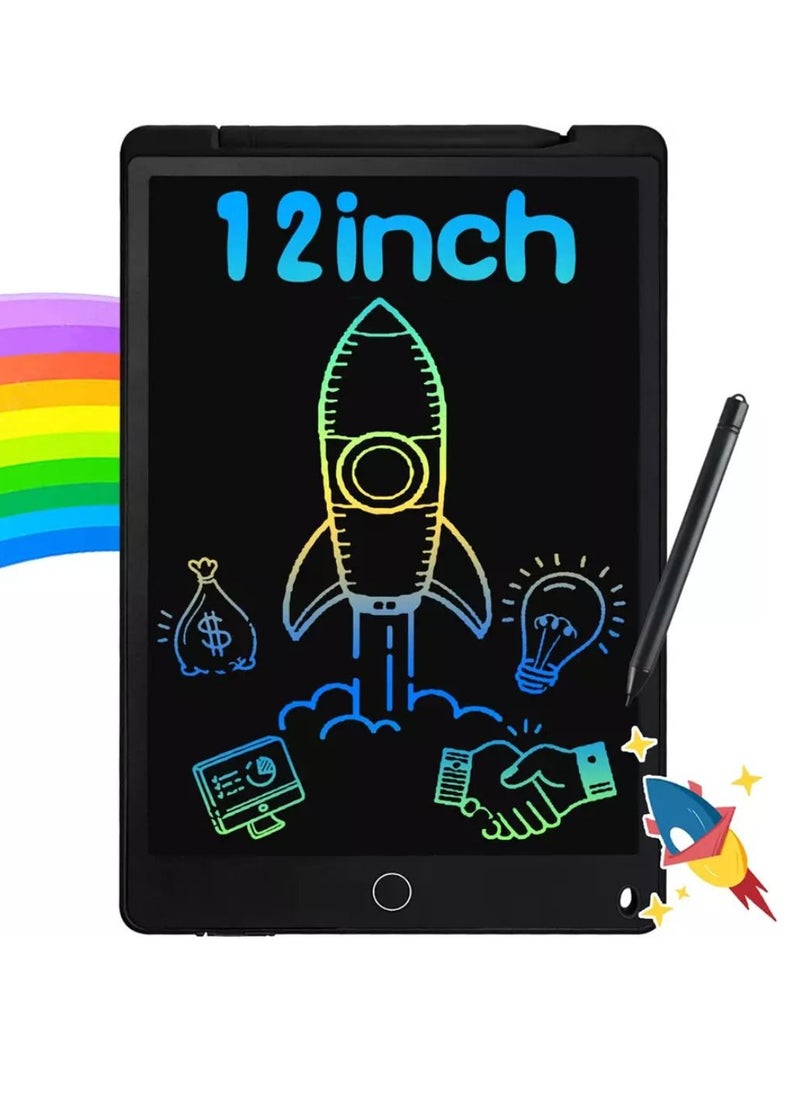Yuwell LCD Writing Tablet, 12 Inch Colorful Doodle Board Drawing Tablet For Kids, Kids Travel Learning Toys Birthday Gifts For 3 4 5 6 Year Old Boys And Girls Toddlers  - Image 1