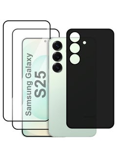 KZDOO 3Packs Case for Galaxy S25 Air Skin Case All Around Full Protection Ultra Slim 0.3mm Thickness 4g Feather Weight with Two 3D Screen Protector- Black  - Image 1