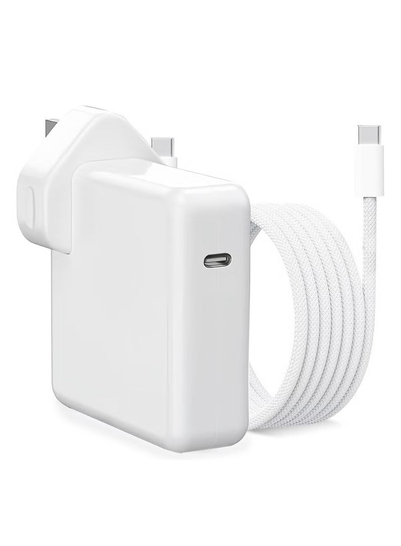 أنمي أنمي شاحن ماك بوك برو 140W USB C Super Fast Charger، متوافق مع ماك بوك برو 16، 15، 14، 13 بوصة، ماك بوك إير 13 بوصة، آي باد برو 2022/2021/2020/2019/2018، متضمنة 6.6 قدم USB C إلى C كابل - Image 1