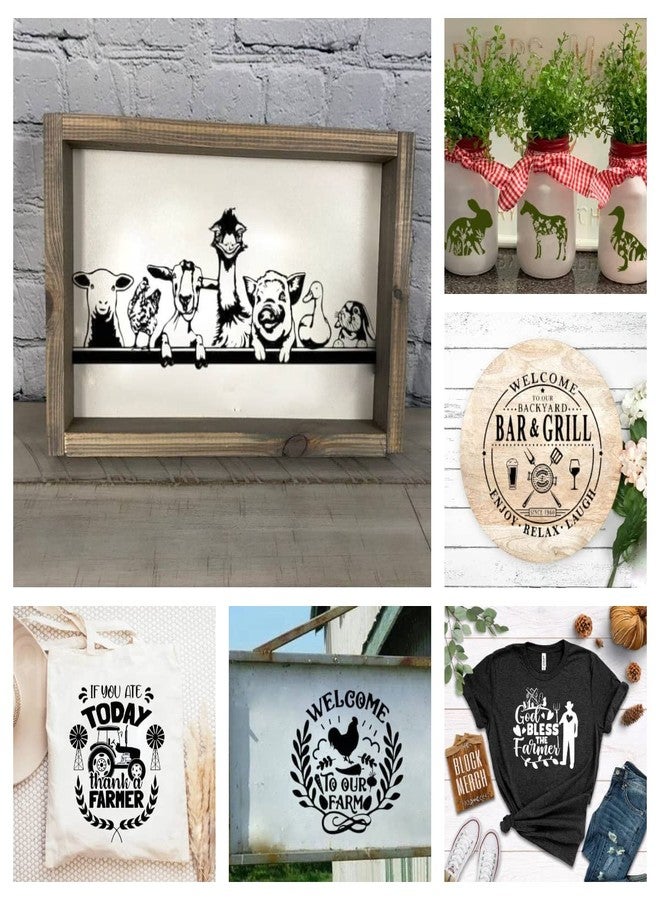 DGAGA 3PCS Farmhouse Silk Screen Stencils Silk Screen Printing Stencil Self Adhesive Stencils for Chalk Paste Reusable Silk Screen Mesh Stencils for Wood,Fabric,Home Decor,Art Crafts - Image 2
