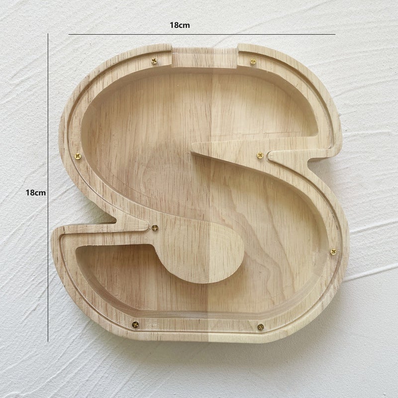 Ins Style Creative Home Oak Letter Piggy Bank Ornaments Coffee Shop Coffee Bean Decorative Storage Jar Small Fee Jar - Image 1