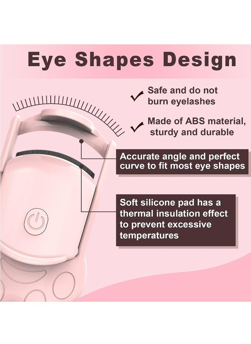 Generic - Heated Eyelash Curlers, Cat’s Paw Shape Heated Eyelash Curler with 2 Temperature Modes, Type-C Rechargeable, Eyelash Heated Curler for Quick Natural Curling 24 Hours Long Lasting - Image 1