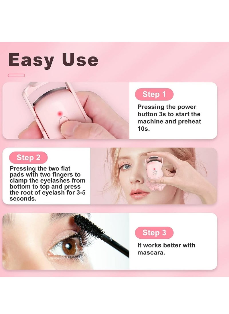 Generic - Heated Eyelash Curlers, Cat’s Paw Shape Heated Eyelash Curler with 2 Temperature Modes, Type-C Rechargeable, Eyelash Heated Curler for Quick Natural Curling 24 Hours Long Lasting - Image 1
