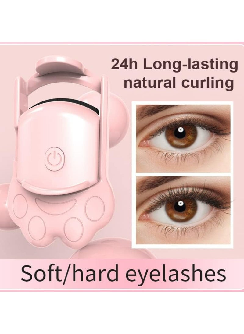 Generic - Heated Eyelash Curlers, Cat’s Paw Shape Heated Eyelash Curler with 2 Temperature Modes, Type-C Rechargeable, Eyelash Heated Curler for Quick Natural Curling 24 Hours Long Lasting - Image 1