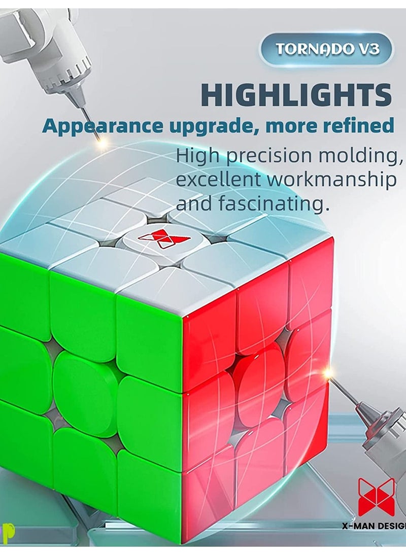 QiYi - QiYi XMan tornado V3 M Pioneer 3X3 Maglev magnetic core speed cube - Image 1