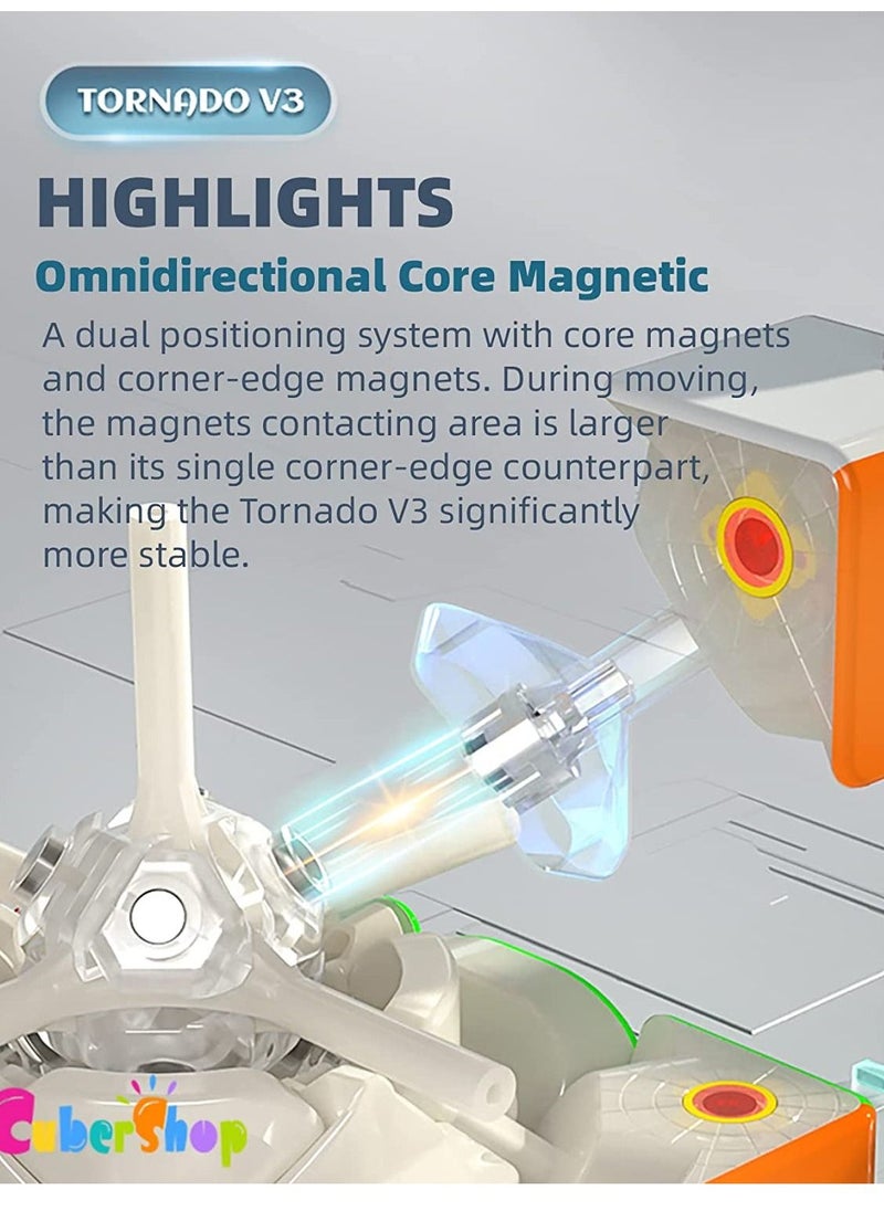 QiYi - QiYi XMan tornado V3 M Pioneer 3X3 Maglev magnetic core speed cube - Image 1