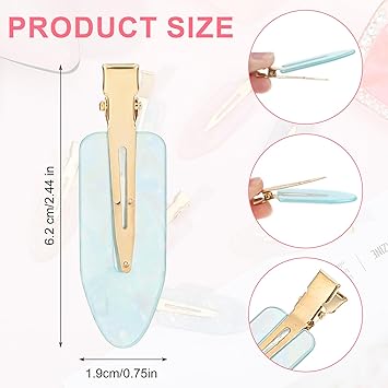 oruola 16 Pack Creaseless Hair ClipsMakeup Hair ClipsNo Crease Hairs Clip for Styling24 Flat Hairs Pins For Salon Styling BangDecorative Accessories for Women and Girls Multicolor - Image 2