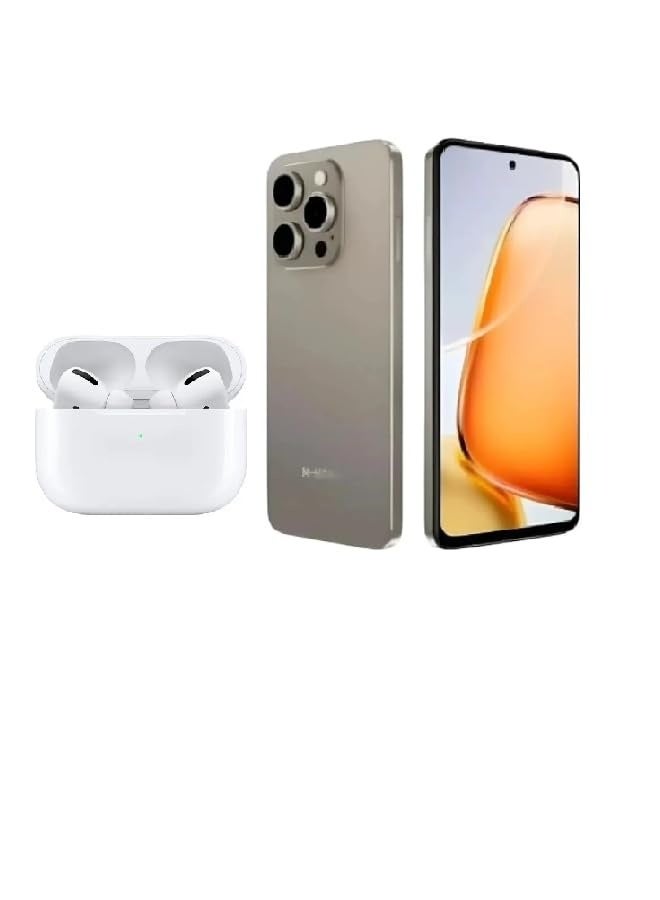 M-Horse M-HORSE C68 Smartphone, 256GB Storage, 8GB RAM, NFC Support, Large Display – Gray + Free BT Earbuds Gift  - Image 1
